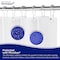Kenney Mfg Microban Protected Lightweight PEVA Shower Liner, 70in W x 72in H, White, 2-Pack MB61121PK2 - alternate 3